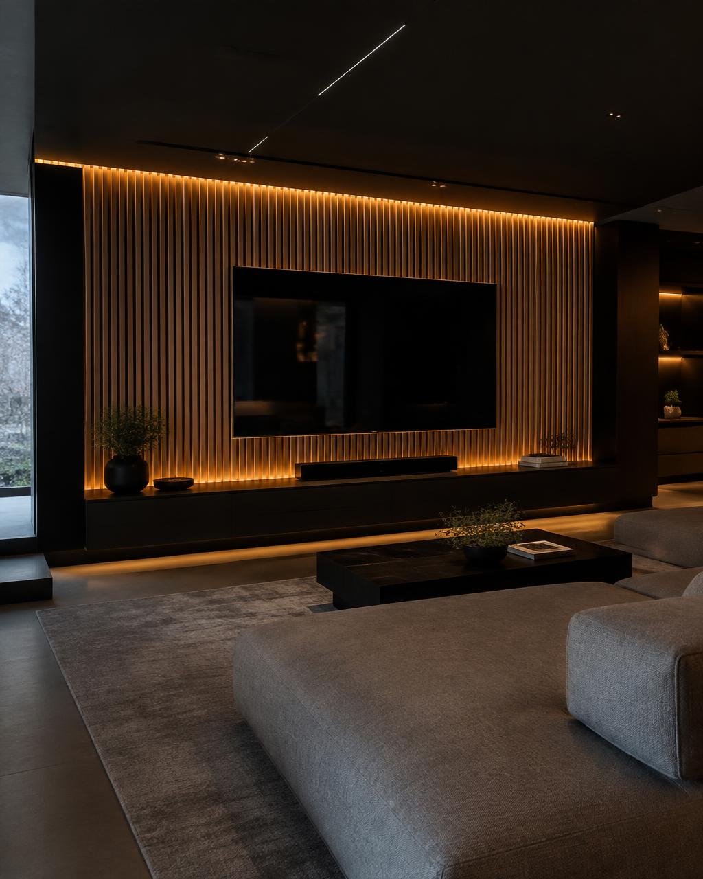 Livings & Painéis Home Theater em Ripado Usinado
